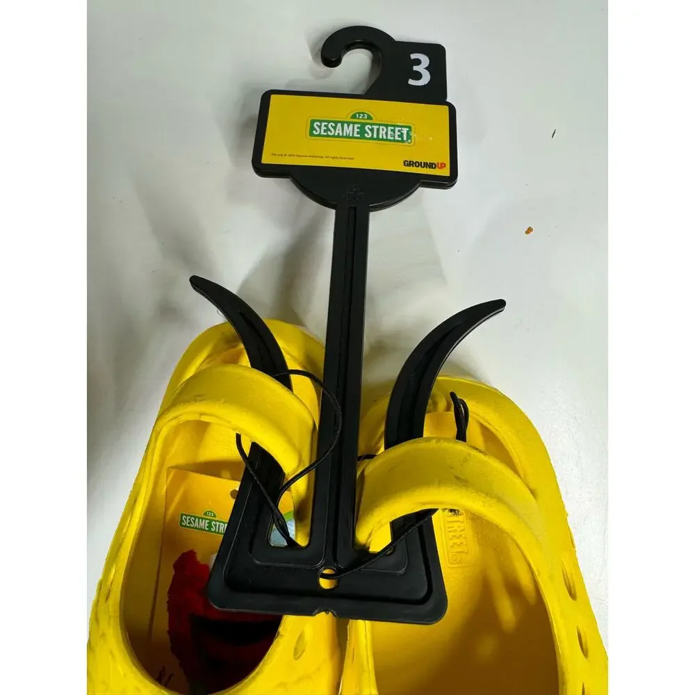 Sesame Street Big Bird Kids Clogs Ground Up Yellow Size 3 NWT